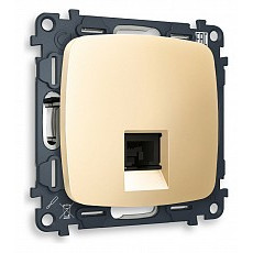 Розетка ethernet rj-45 и со шторками, без рамки ambrella volt quant mo612010